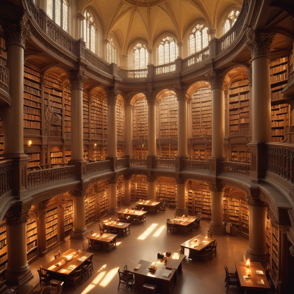 Pikaso Texttoimage 35mm Film Photography A Massive Ornate Library Wit